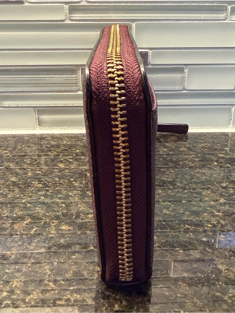 Kate Spade Continental Wallet Neda Laurel Way Saffiano in Deep Plum - Picture 10 of 10